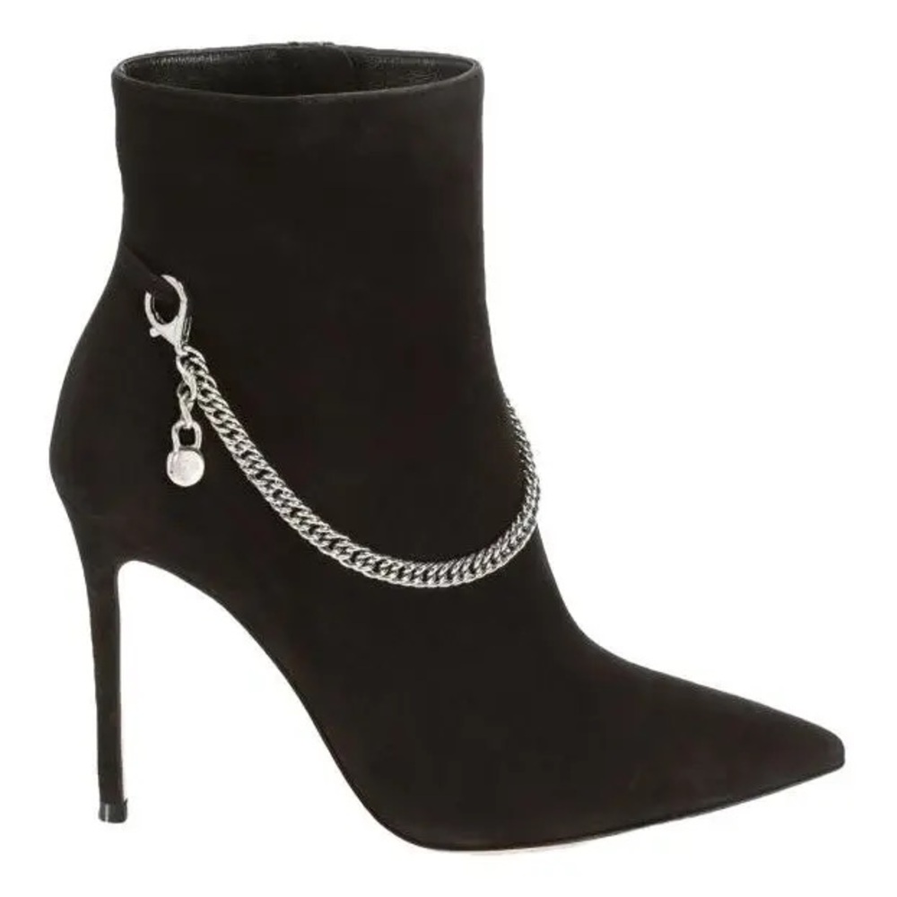 Gianvito Rossi Black Chain Heeled Boots